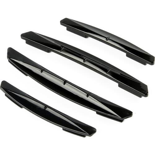 4pcs Car Door Edge Scratch Anti-collision Protecting Protector Guard Strip Trim Black Silica Gel Universal Auto Styling Moulding