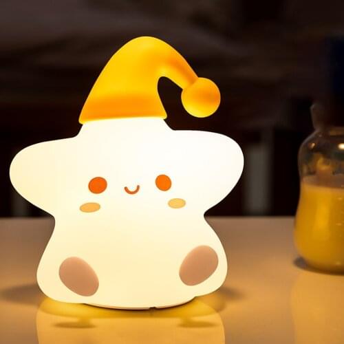 Lovely Star Touch Sensor LED Night Light Baby Nursery Bedroom Desk Tap Lamp