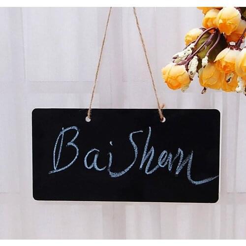 Reusable Portable Wall-Mounted Mini Blackboard Message Board For Coffee Shop Flower Shop Bookstore Hanging Blackboard Decor