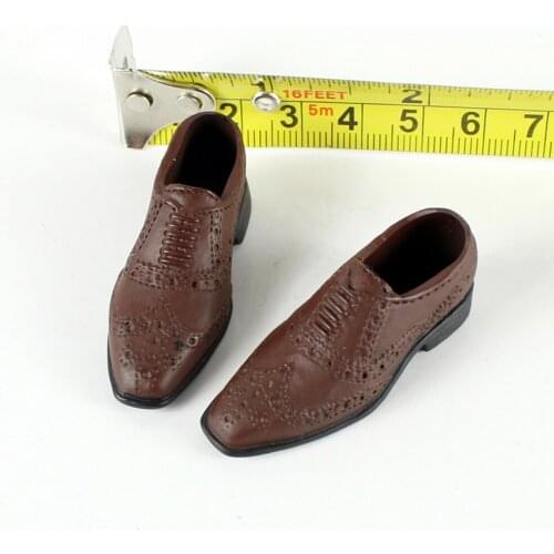 1/6 Scale Male Brown Plastic Leather Empty Shoes Model for PH TBL 12 inch Action Figures Body Toy