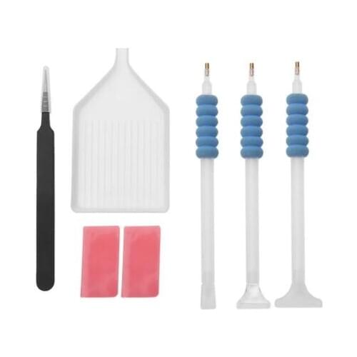 5D DIY Diamond Painting Tools Storage Box Sticky Pen DIY Embroidery Cross Stitch Tool Kit Diamond Painting Drill Pen Tools set