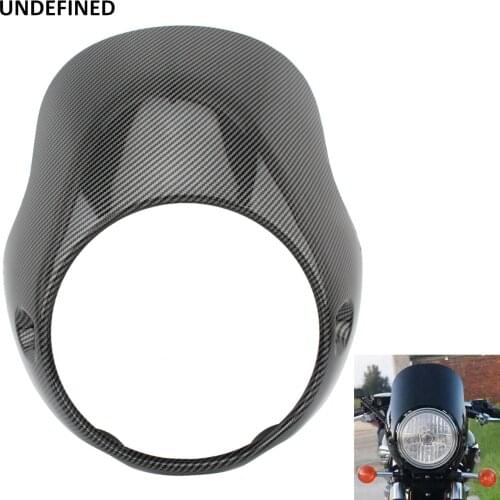 Motorcycle Headlight Fairing 7inch Cafe Racer Headlight Cowl Cover Windshield Kit For Harley Honda Triumph Sportster Bobber T100