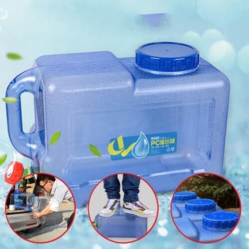 Camping Water Bucket Water Canister Drinking Bucket with Lid and Spigot 12 L Square Water Jug for Camping Hiking Self-Drive Tour