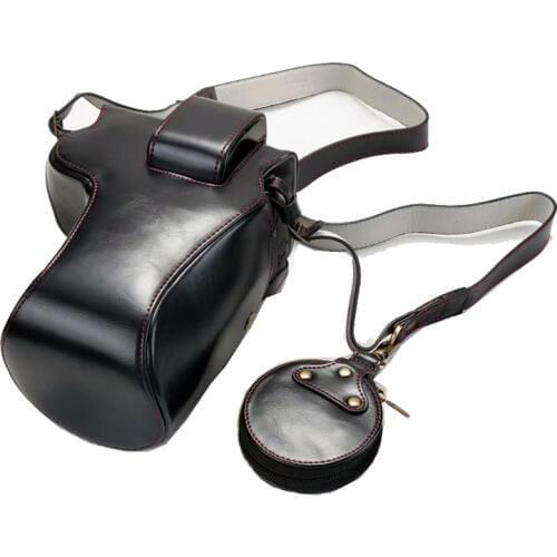 Portable PU Leather Case Camera Bag For Canon EOS R DSLR protector cover shell With Bottom Battery Opening