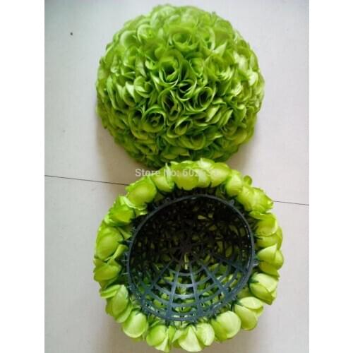 SPR 30cm plastic center wedding kissing flower ball 23 colors option wedding decorations flowers silk artificial flowers