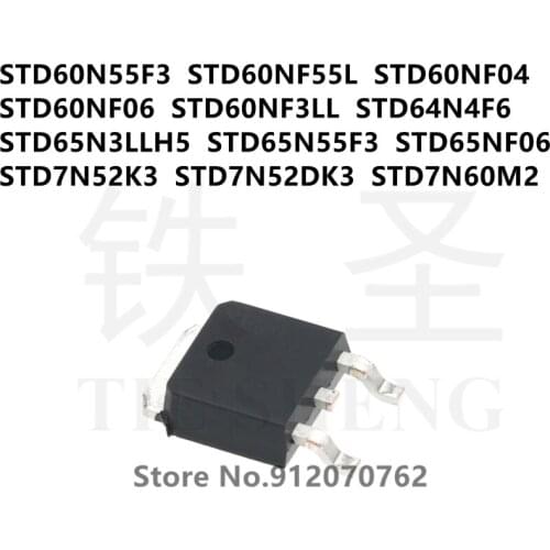 STD60N55F3 STD60NF55L STD60NF04 STD60NF06 STD60NF3LL STD64N4F6 STD65N3LLH5 STD65N55F3 STD65NF06 STD7N52K3 STD7N52DK3 STD7N60M2