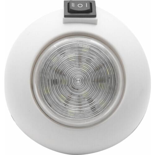 Boat Caravan Interior LED Spot Light Van Camper White+Blue Ceiling Reading Light RV 12V LED Roof Lamp for Car Trailer Truck Bus