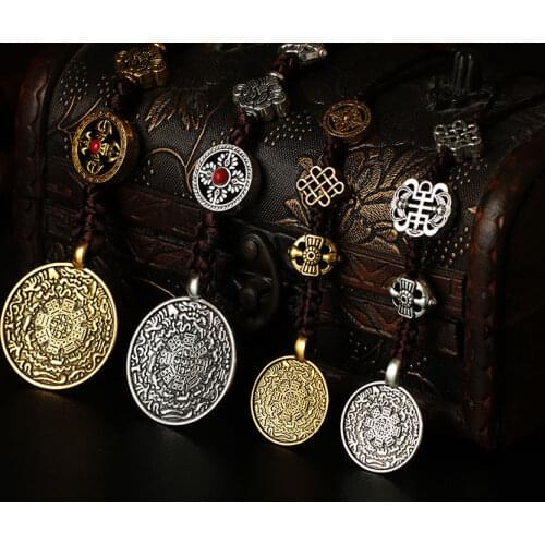 Tibetan Buddhism Eight Auspicious Manjusri Twelve Zodiac, Nine Palaces, Eight Diagrams, Buddha Plate Hanging Waist Plate