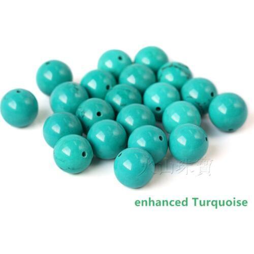 TSB0145 Tibet Enchanced Natural Turquoises Loose Beads 6mm 8mm 100 Beads lot