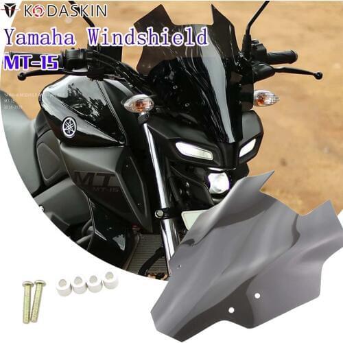 Kodaskin Windshield Windscreens Motorcycle Accessories Wind Deflectors For Yamaha MT15 yzf mt15 MT-15 2018 2019