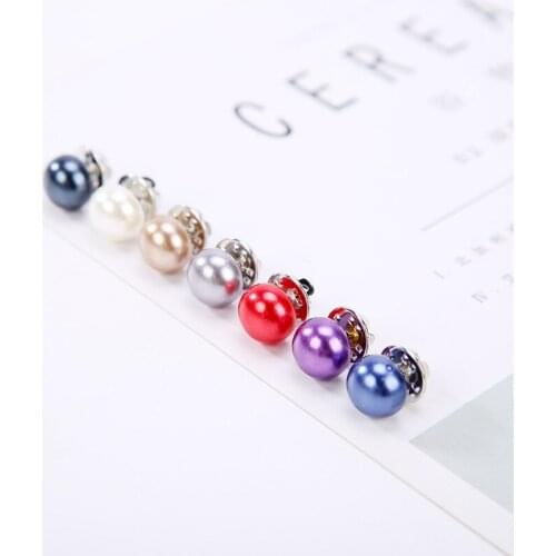 YGLCJ5pc Classic And Simple High-end Natural Freshwater Pearl Thorn Horse Nail Collar Pin Buckle Anti-light Brooch Collar Bijou