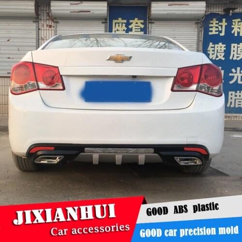 For Cruze Body kit spoiler 2009-2014 For Chevrolet Cruze ABS Rear lip rear spoiler front Bumper Diffuser Bumpers Protector