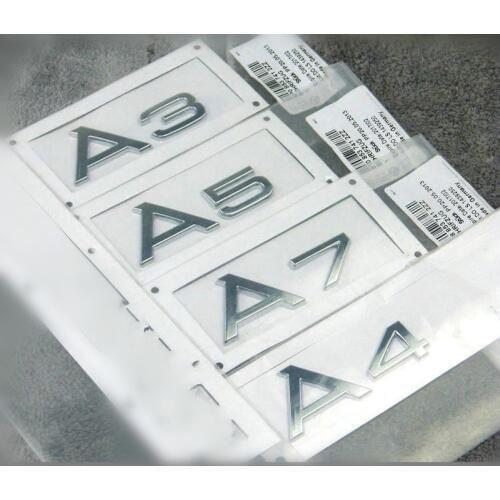 Factory Supply ABS Original Quaity Sline Car Rear Decoration Emblem Sticker for Audi A3 A4 A5 A6 A7 A8 Q3 Q5 Q7 2.0 2.4 2.8 3.0