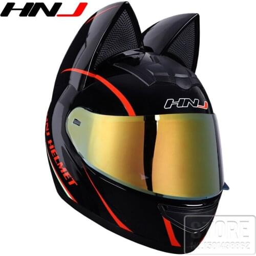 Woman Motocross Helmet Full Face Motorcycle Helmet Cat Ear Casco Moto Motorcycle Motorbike Riding Capacete Casque Moto Helmet