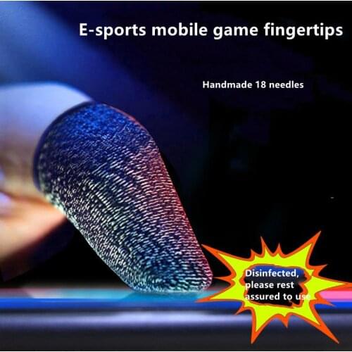 1pair Mobile Game Fingertip Gloves for Gamer Sweatproof Anti-slip Touch Screen Finger Sleeve Breathable Gaming Fingertip Cover