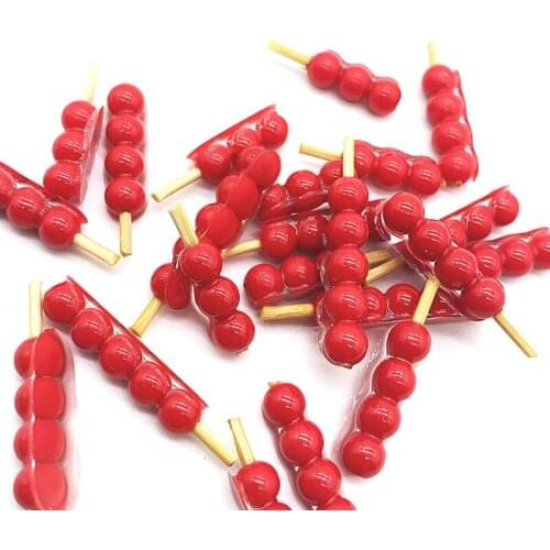 10PCS 1:12 Dollhouse Miniature Food candied gourd on a stick Food for Doll Toy