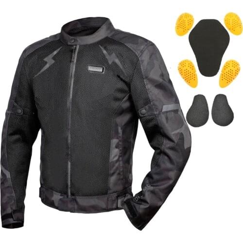 600D Oxford Cloth Motorcycle Jacket Summer Mesh Breathable Motocross Riding Jacket Men Reflective Protective Gear Moto Jacket
