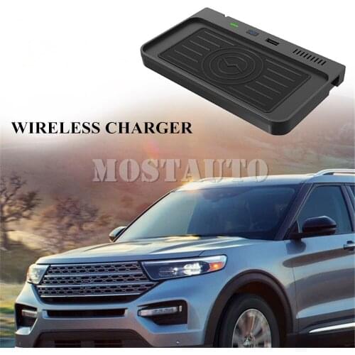 The Phone With QI Wireless Charging For Ford Explorer Wireless Car Charger Phone Fast Charging Storage Box 2020-2021
