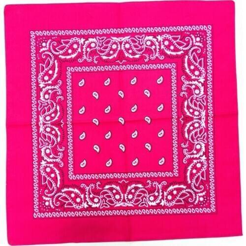 55*55cm Square Men Women Fashion Print Bandana Cotton Paisley Head Wrap Neck Scarf Wristband Handkerchief Pocket Towel Headband