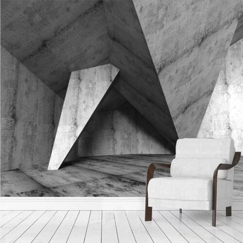 Milofi custom large wallpaper mural 3d stereo cement board shaped building background wallpaper mural