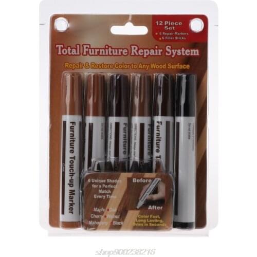 Wood Repair System Kit Filler Sticks Touch Up Marker Floor Furniture Scratch Fix Jy23 20 Dropship