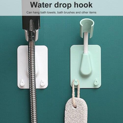 360° Shower Head Holder Adjustable Self-Adhesive ABS Showerhead Bracket Wall Mount With 2 Hooks Stand SPA Bathroom Universal