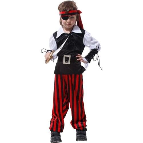 Child Kids Pirate Costume Halloween Party Cosplay Cloth for Boys Girls Party Fancy Costumes For Role Play