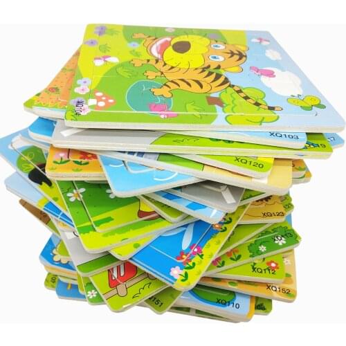 New Sale 30 Style Cartoon Wooden Puzzle Children Animal/ Vehicle Jigsaw Toy 3-6 Year Baby Early Educational Toys For Kids Game