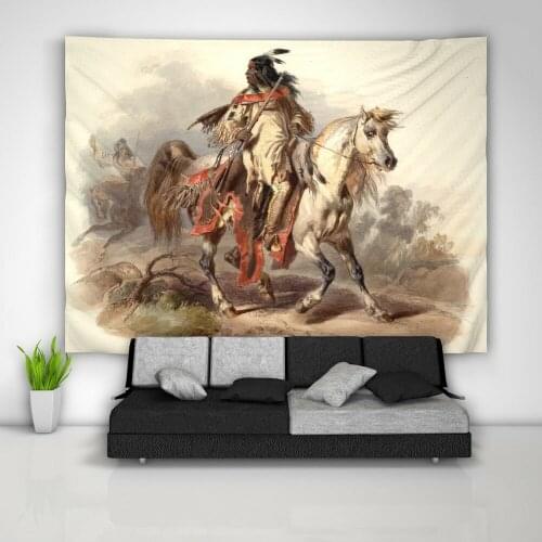 Custom Painting Indian Wandteppich Kunst Tisch Bettdecke Wohnkultur
