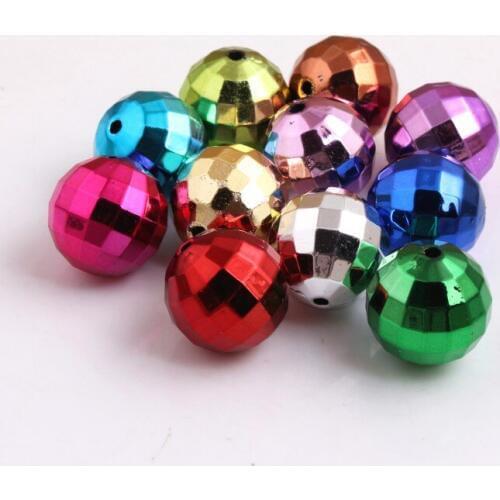 Kwoi Vita 20MM Acrylic CCB Chunky earth uv Spacer Bead for Necklace Bracelet Jewelry Accessory 100pcs A lot