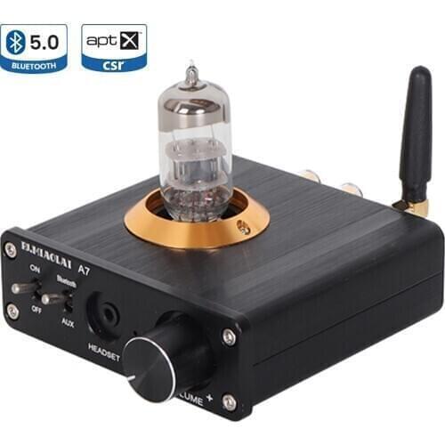 PJ.MIAOLAI 6N3 Tube Amplifier Bluetooth 5.0 Amp TPA3116 40W*2 Stereo Power Amplifiers Sound Amp Decoder TDA1543 Tone Control