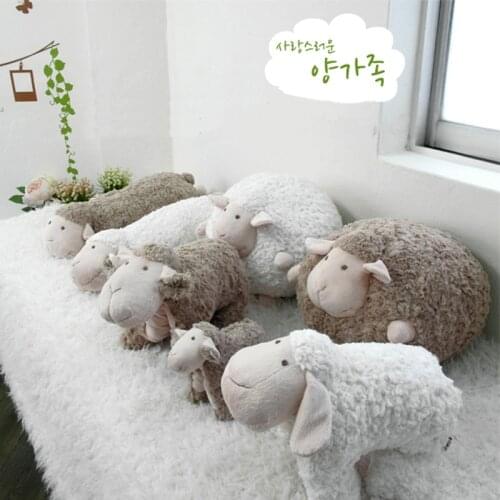 Lovely Soft Fat Sheep Ball Plush Toy Sleeping Sheep Stuffed Doll Pillow Cushion Friend Girl Birthday Gift Cartoon Sheep Lamb