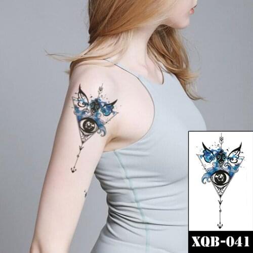 New Eye of God Totem Waterproof Temporary Tattoo Sticker Blue Ink Wings Arrow Fake Tattoos Flash Tatoos Arm Body Art Women Men