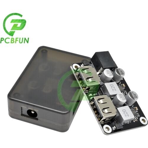 12V 24V to 5V 9V Dual USB Mobile Phone Fast Charging Power Supply Step-down Converter Module with Shell USB QC3.0 QC2.0 Car Char