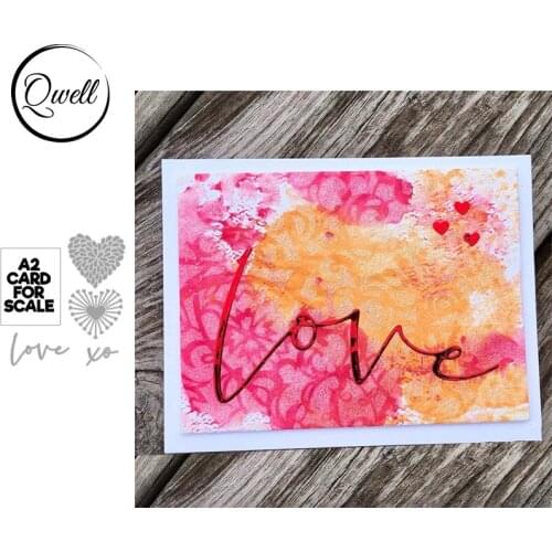QWELL Love You Waterdrop Heart Pattern Metal Cutting Dies Set DIY Scrapbooking Craft Paper Cards Decor Album 2021 Hot Sale