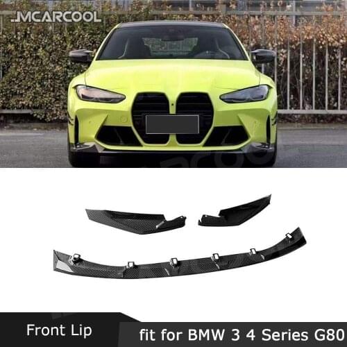 Car Front Bumper Splitter Lip Spolier Dry Carbon for BMW 3 4 Series G80 G82 G83 M3 M4 2021 UP MP Style