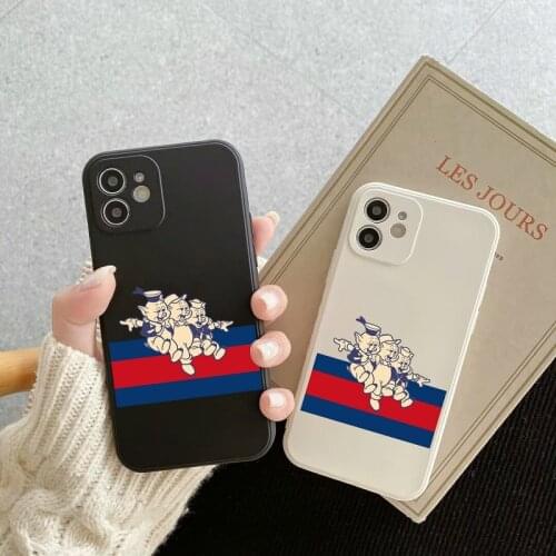 Luxury brand Silicone Full Protection cover For iPhone 11 12 Pro Case Soft Cover For iPhone X XR 11 XS Max 7 8 gg Phone Case