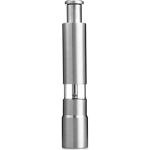 Manual Pepper Mill Salt Shakers Thumb Push One-handed Pepper Grinder Stainless Steel Spice Sauce Grinders Stick Kitchen Tools