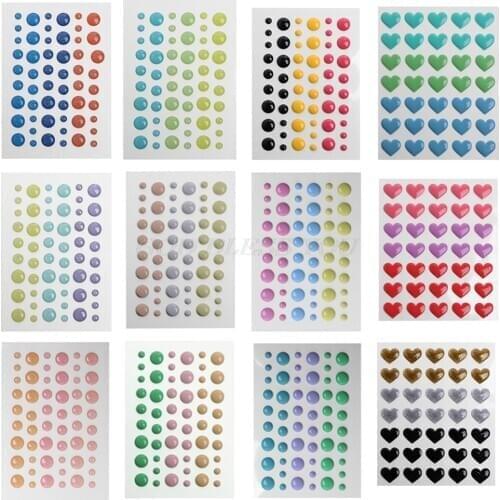 21 Styles Enamel Dot Self Adhesive Embellishment Sprinkles Sticker for Cardmaking Craft Scrapbook DIY Crafts Card Making Decor