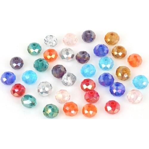 Series Of Beads 23colors/70Pcs/8mm Fashion Crystal Austria Faceted Loose Spacer Round Glass Beads for Jewelry Making Wholesale