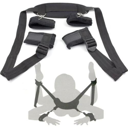 OLO BDSM Bondage Restraint Handcuffs Neck Ankle BDSM Bondage Bedroom Flirting Slave Adult Erotic Sex Toys For Woman Couples Game