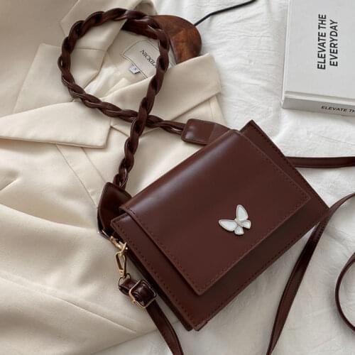 Shoulder Bag Female Crossbody Bag Designer Handbag Women Bag All-match Backpack Fashion 2021 New Trend Cute PU Leather Butterfly