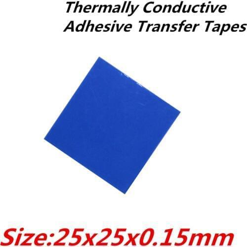 40pcs/lot 25x25mm Thermally Conductive Adhesive Transfer Tapes thermal pad double sided tape for heatsink radiator