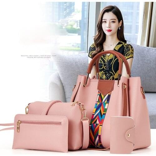 TRIPNUO Luxury Pu Leather Womens Purse and Handbags Famous Brands Designer Sac Top-Handle Female Shoulder Bag Composite Bag 4pcs