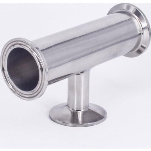 76mm x 38/51/63mm Pipe OD 3" x 1.5" 2" 2.5" Tri Clamp Reducer Tee 3 Way SUS 304 Stainless Sanitary Fitting Homebrew Beer