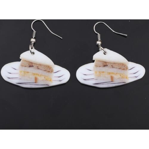 1 pair sandwich food drop earrings colorful new 2014 cute lovely printing acrylic design summer style for girls jewelry