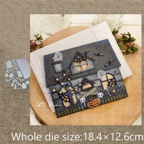XLDesign Craft Metal Cutting Dies stencil mold Halloween decoration house scrapbook Album Paper Card Craft Embossing die cuts