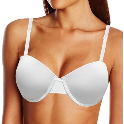 YANDW Sexy Bra For Women Push Up Padded Simple Invisible Silicone Strapless Backless Multifunction Straps 70 75 80 85 90 A B C D