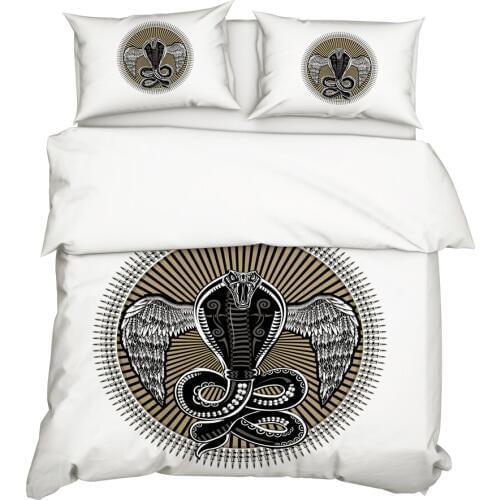 YuXiu3D Digital Printing Duvet Covers 3-Pieces Sets Black Bedding Set Bed Linen Cover and Pillowcase King Queen Full Twin size