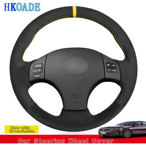 Car Products DIY Black Suede Car Accessories Steering Wheel Cover For Lexus IS IS250 IS250C IS300 IS300C IS350 IS350C F SPORT